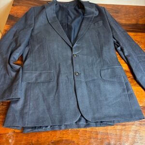 Stafford Tailored Culture Classic Fit Mens‎ 46 Long Herringbone Blazer Jacket